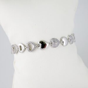 B1483 Bracelet  Pulseras  Zircon Stone  Silver Color