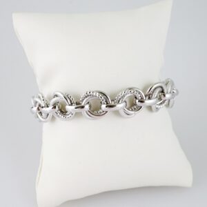 B1485 Bracelet  Pulseras  Plain  Silver Color