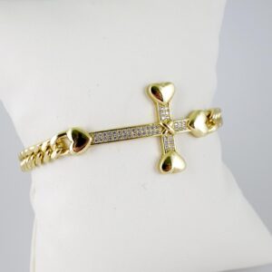 B1486 Bracelet  Pulseras  Zircon Stone  14K Real Color