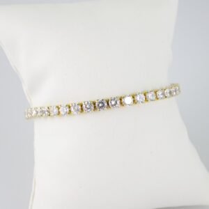 B1487 Bracelet  Pulseras  Zircon Stone  14K Real Color