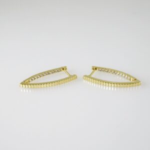 E2354 Earrings  Aretes  Zircon Stone  14K Real Color