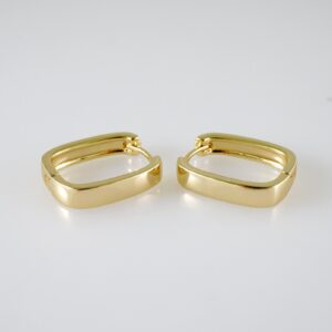 E2359 Earrings  Aretes  Plain  14K Real Color