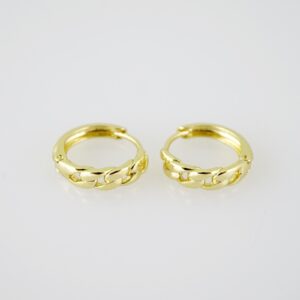 E1948 Earrings  Aretes  Plain  14k Real Color