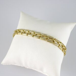 B1822 Bracelet  Pulseras  Zircon Stone  14K Real Color