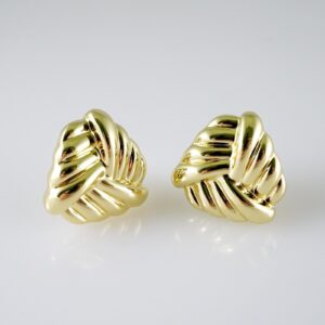 E2363 Earrings  Aretes  Plain  14K Real Color