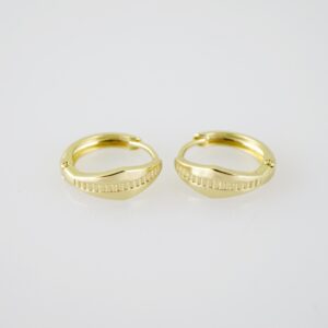 E1949 Earrings  Aretes  Plain  14k Real Color