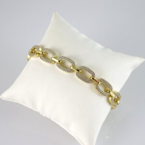 B1824 Bracelet  Pulseras  Zircon Stone  14K Real Color