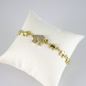 B1826 Bracelet  Pulseras  Zircon Stone  14K Real Color