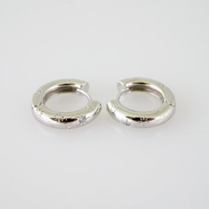 E1954 Earrings  Aretes  Zircon Stone  Silver Color
