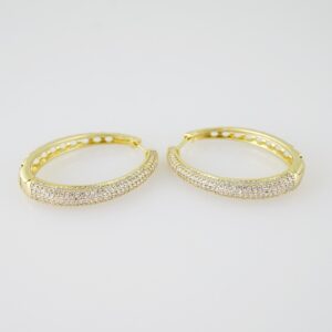 E1956 Earrings  Aretes  Zircon Stone  14K Real Color