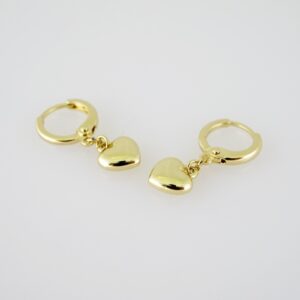 E1957 Earrings  Aretes  Plain  14k Real Color