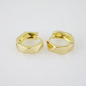 E1958 Earrings  Aretes  Plain  14k Real Color