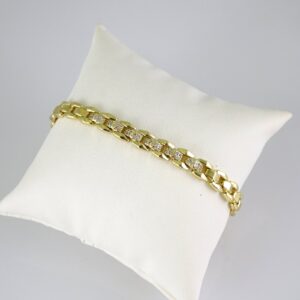 B1829 Bracelet  Pulseras  Zircon Stone  14K Real Color