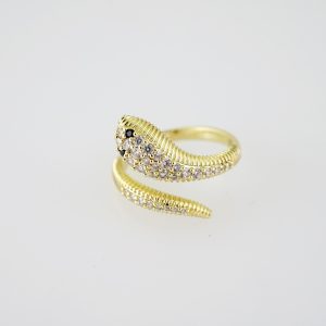 R679 RING – ANILLO – Zircon Stone – 14K Real Color – Ajustable