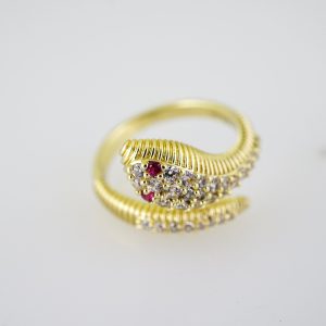 R682 RING – ANILLO – Zircon Stone – 14K Real Color