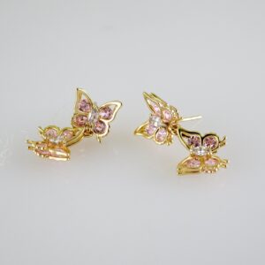 E2368 Earrings  Aretes  Zircon Stone  Silver Color
