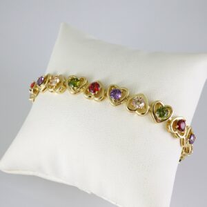 B1834 Bracelet  Pulseras  Zircon Stone  14K Real Color