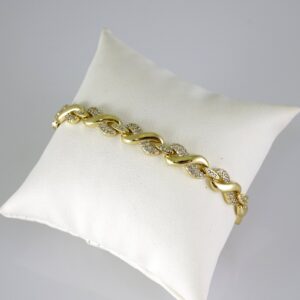 B1836 Bracelet  Pulseras  Zircon Stone  14K Real Color