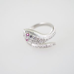 R686 RING – ANILLO – Zircon Stone – Silver Color – Ajustable