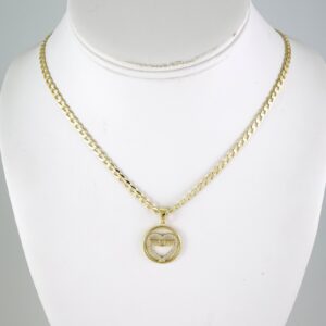 SET1857 Cadenas & Colgantes  Chain  Pendants  Zircon Stone  14K Real Color 3mmX45cm