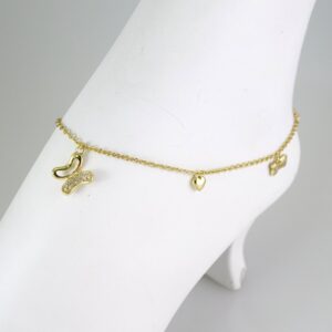 A0081 Anklets Tobilleras 14K Real Color 2mm