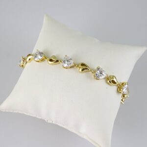 B1840 Bracelet  Pulseras  Zircon Stone  14K Real Color