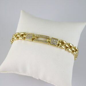B1841 Bracelet  Pulseras  Zircon Stone  14K Real Color