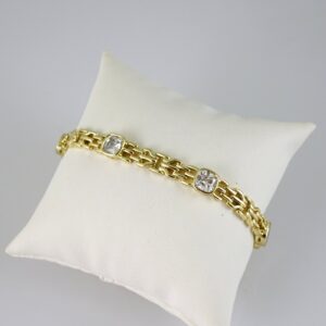 B1844 Bracelet  Pulseras  Zircon Stone  14K Real Color