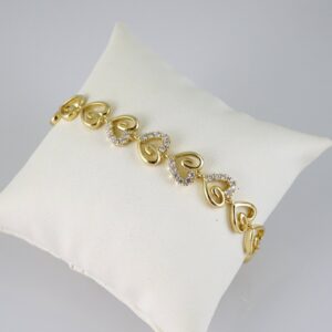 B1845 Bracelet  Pulseras  Zircon Stone  14K Real Color