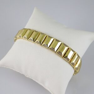 B1846 Bracelet  Pulseras  Zircon Stone  14K Real Color