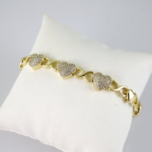 B1847 Bracelet  Pulseras  Zircon Stone  14K Real Color