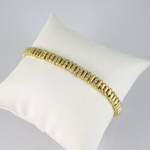 B1848 Bracelet  Pulseras  Zircon Stone  14K Real Color