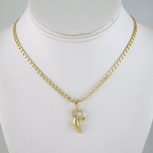 SET1861 Cadenas & Colgantes  Chain  Pendants  Zircon Stone  14K Real Color 3mmX45cm