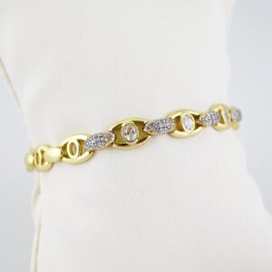 B1576 Earrings Aretes Zircon Stone 14K Real Color