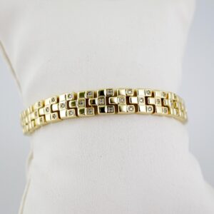 B1578 Bracelet Pulseras Zircon Stone 14K Real Color
