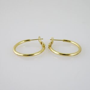 E2234 Earrings Aretes Plain 14K Real Color