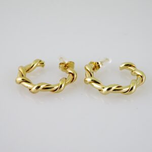 E2236 Earrings Aretes Plain 14K Real Color