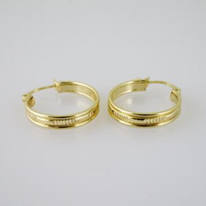 E2237 Earrings Aretes Plain 14K Real Color