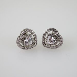 E2238 Earrings Aretes Zircon Stone Silver Color