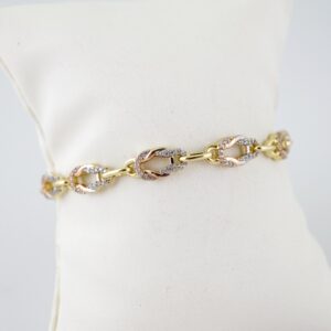 B1602  Bracelet  Pulseras  Zircon Stone  Three Tone