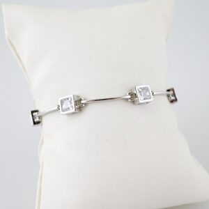 B1603 Bracelet  Pulseras  Zircon Stone  Silver Color