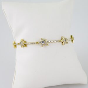 B1488 Bracelet  Pulseras  Zircon Stone  14K Real Color