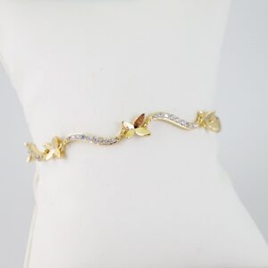 B1489 Bracelet  Pulseras  Zircon Stone  14K Real Color