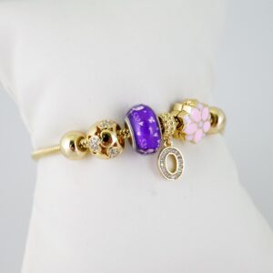 B1493 Bracelet  Pulseras  Zircon Stone  14K Real Color