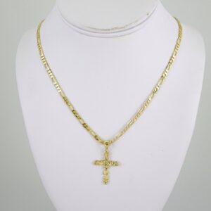 SET1864 Cadenas & Colgantes Chain Pendants Zircon Stone 14K Real Color 3mmX45cm