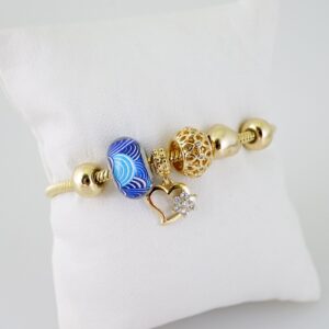 B1494 Bracelet  Pulseras  Zircon Stone  14K Real Color