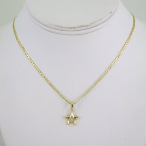 SET1869 Cadenas & Colgantes Chain Pendants Zircon Stone 14K Real Color 3mmX45cm