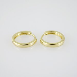 E1968 Earrings  Aretes  Plain  14k Real Color
