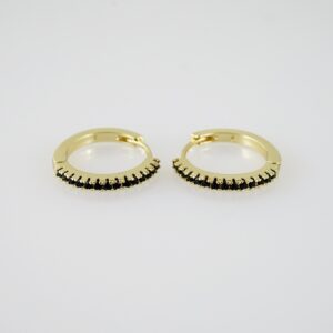 E1971 Earrings  Aretes  Zircon Stone  14K Real Color