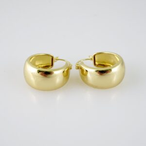 E1975 Earrings  Aretes  Plain  14k Real Color